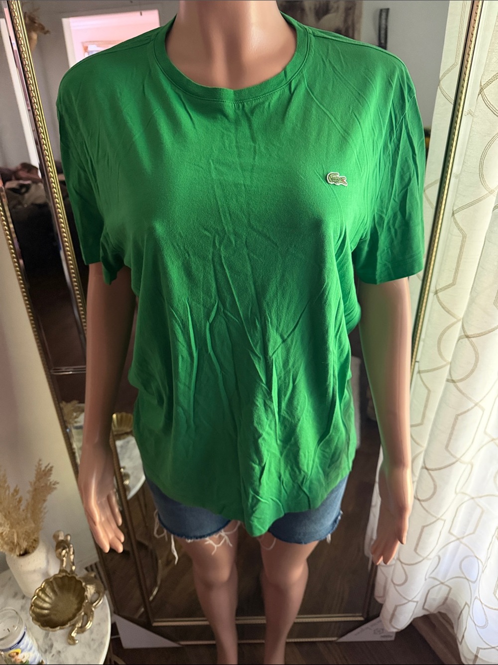 Lacoste Women’s Bright Green Short Sleeve Crewneck Tee